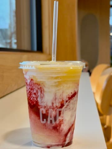 Malibu Sunrise layered drink